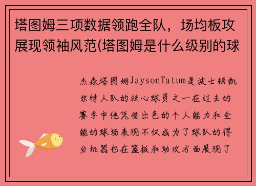 塔图姆三项数据领跑全队，场均板攻展现领袖风范(塔图姆是什么级别的球员)
